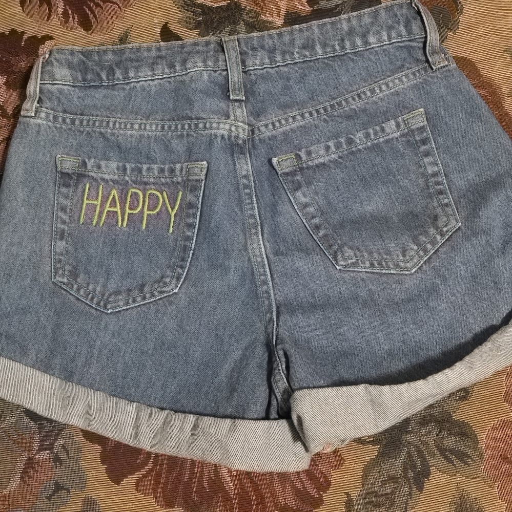 Wild Fable Womens High Rise Rolled Cuff Happy Jean Shorts 28R - Picture 10 of 15